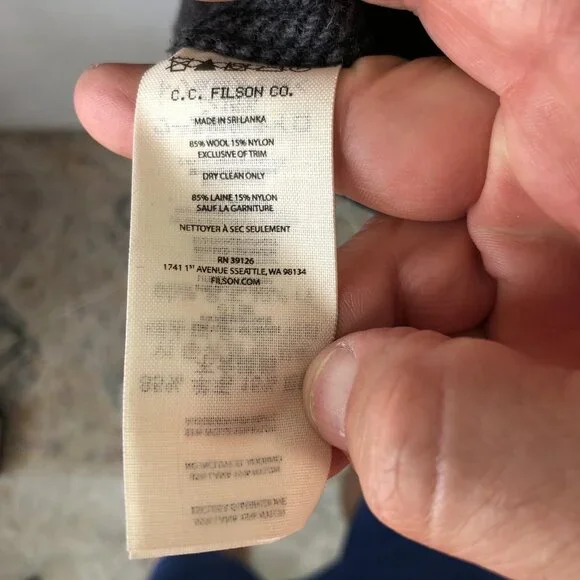 Filson Shirt Jacket Mens 2XL Gray Wool Blend Button Up Seattle Workwear Outdoor - Picture 6 of 15